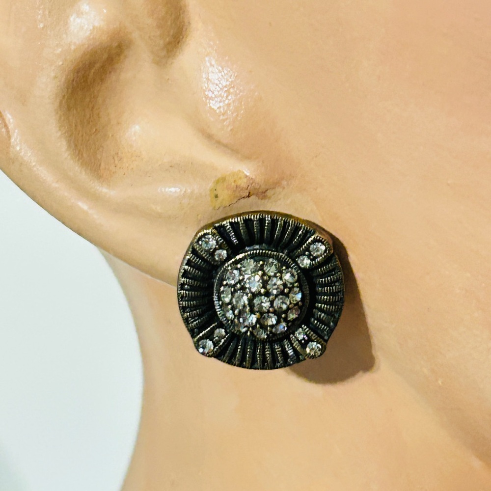Heidi Daus Crystal Earrings with Rhinestone Detail